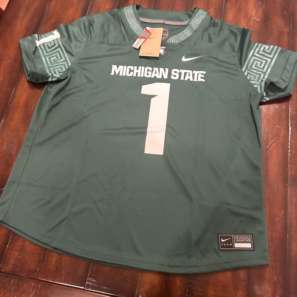 Michigan State Jersey Nike Green Dri-FIT with White Accents